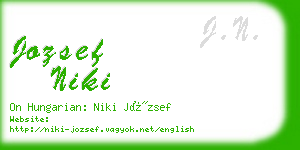 jozsef niki business card